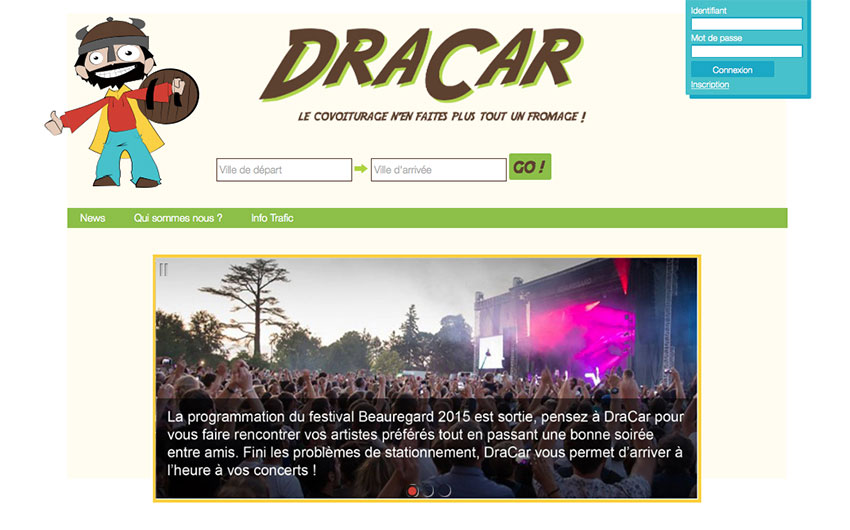 Accueil du site